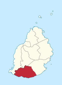 薩凡納區在毛里求斯岛上的位置