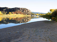 Des milieux variés et riches alternent sur les berges (Green River, centre des États-Unis, Utah ou Colorado).