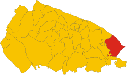 莫諾波利在巴里省的位置
