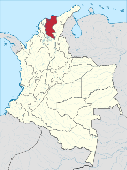 馬格達萊納省在哥倫比亞的位置