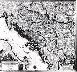 克羅埃西亞王國 (1527年—1868年) 的位置