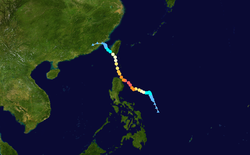 颱風南瑪都的路徑圖