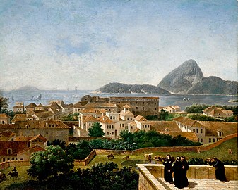 Nicolas Antoine Taunay : Vista do Morro de Santo Antônio, huile sur toile, 1816