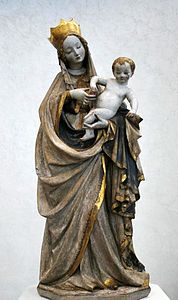 Maître des belles Madones, Madone à l'Enfant, vers 1390, Musée national de Varsovie