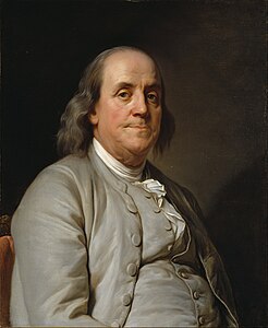 Benjamin Franklin, vers 1785 (copie du pastel de 1777-1778), Washington.