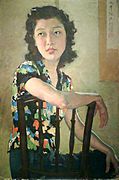 Portrait Of Young Lady (1940) Size: 82 x 54 cm Medium: Oil on canvas This portrait, completed in JiangXia Tang (江夏堂) in Singapore, was of Christina Li HuiWang, who became the first wife of Asian mogul Loke Wan Tho.
