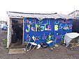 Bibliothèque de la « jungle », début 2016.