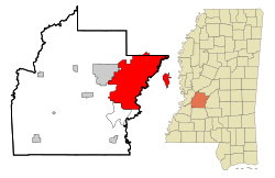 傑克森在密西西比州海恩茲郡的位置以及海恩茲郡在密西西比州的位置