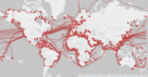 Carte des câbles sous-marins en 2015.