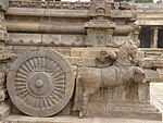 Temple chariot of the Airavatesvara Temple in Darasuram, Tamil Nadu