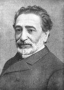 Práxedes Mateo Sagasta, founder of the Liberal Party and seven times president of the government. He was also an engineer, a prominent Freemason and Grand Master of the Grand Orient of Spain.