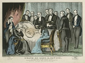 Drawing depicting the death of Zachary Taylor
