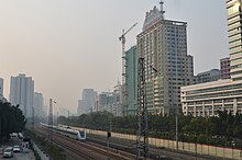 摄于广州市天河区的广深铁路
