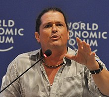 Vives speaking at the World Economic Forum on Latin America in 2010
