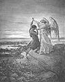 雅各與天使摔跤，1855