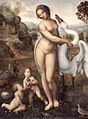 （傳）達文西原作《麗達與天鵝》，1510至1515年，現藏於博爾蓋塞美術館