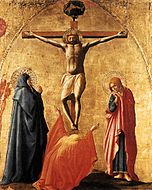 馬薩喬的《耶穌受難（英语：Crucifixion (Masaccio)）》，83 × 63.5cm，約作於1426年，1901年購入[9]
