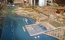 Maquette du futur aménagement de l'île de Saadiyat en 2007.