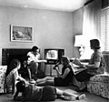 Image 17An American family watching television together in 1958. (from 1950s)