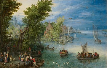 Jan Brueghel the Elder’s River landscape, now in the National Gallery of Art