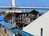 解体中の旧跨線橋（2021年7月）