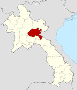 川圹省在老挝的位置