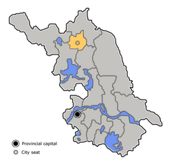 沭陽縣在江蘇省的地理位置