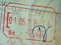 柬埔寨-越南邊界的Mộc Bài關口（屬於西寧省邊求縣利順社）出境印章。