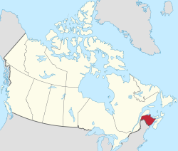 新不伦瑞克省在加拿大的位置