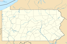 Philadelphia在賓夕法尼亞州的位置