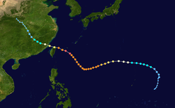 颱風賀伯的路徑圖