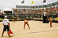 Image 27A women's match at the 2017 Hermosa Beach Open, one of the tournaments in the AVP tour. (from Beach volleyball)