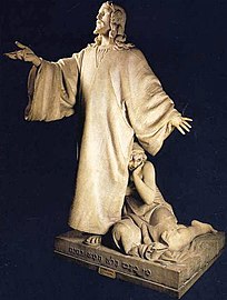 Rodolpho Bernardelli: Le Christ et la femme adultère, marbre, 1881