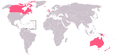 图7.现在的英联邦王国，在图中以粉红色标出