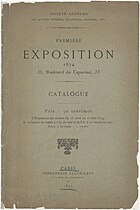 Catalogue cover from the First Impressionist Exhibition, 1874