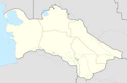 卡拉博加茲在土庫曼的位置