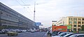 Kantemirovskaya street (foreground) towards Kantemirovskaya bridge and the Saint Petersburg TV Tower (background)