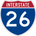 26號州際公路 marker