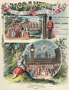 Cover of piano transcriptions of Iolanthe, by George H. Walker & Co. (restored by Adam Cuerden)