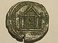 Temple de Sarapis, monnaie frappée sous Gordien III.