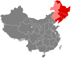 东北地区在中华人民共和国的位置