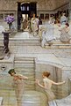 勞倫斯·阿爾瑪-塔德瑪《洗浴風俗》，1909年，現藏於泰特不列顛