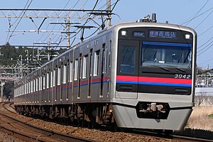 京成本線を走行する3000形 （2021年3月 宗吾参道駅 - 京成酒々井駅間）