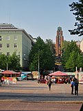 Lahti Market Place with the City Hall by Eliel Saarinen in the background