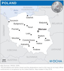 Description de l'image Poland - Location Map (2019) - POL - UNOCHA.svg.