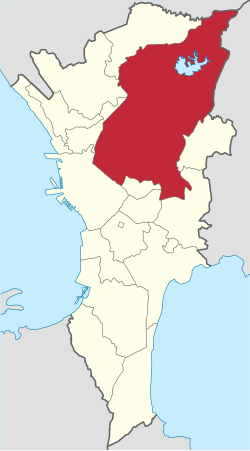 奎松市在馬尼拉大都會的位置