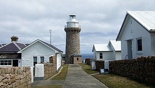 Lighthouse and cabin accommodation.