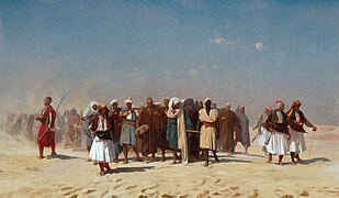 埃及新征兵穿越沙漠，1857年