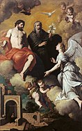 皮埃特羅·諾維利（英语：Pietro Novelli）的《聖三一遣大天使加百列面見聖母》（La Santissima Trinità invia l'arcangelo Gabriele alla Vergine），281 × 177cm，約作於1630－1633年，約1802年購入[57]