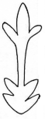 Exemple de hiéroglyphe. (Hache d'Arkalochóri)